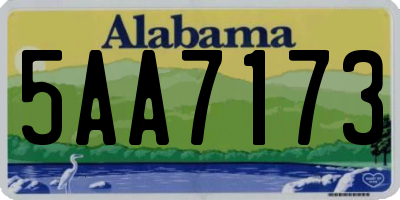 AL license plate 5AA7173