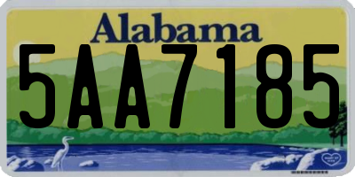 AL license plate 5AA7185