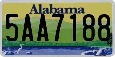 AL license plate 5AA7188