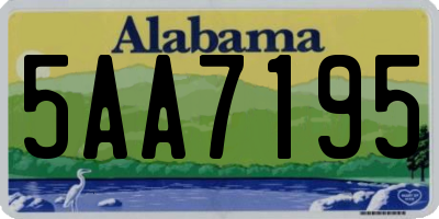 AL license plate 5AA7195