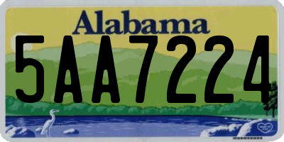 AL license plate 5AA7224
