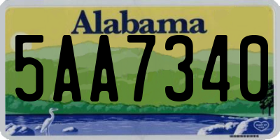 AL license plate 5AA7340