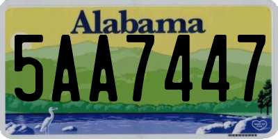 AL license plate 5AA7447