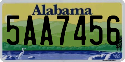 AL license plate 5AA7456