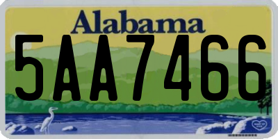 AL license plate 5AA7466