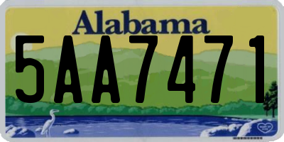 AL license plate 5AA7471