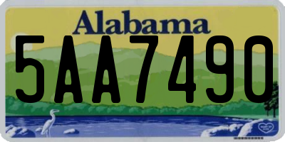 AL license plate 5AA7490