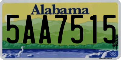 AL license plate 5AA7515