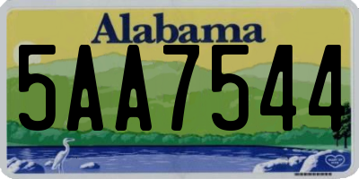 AL license plate 5AA7544