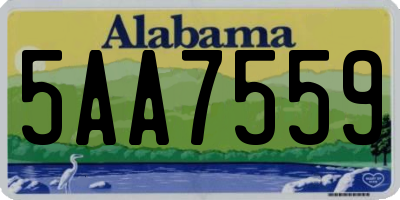 AL license plate 5AA7559