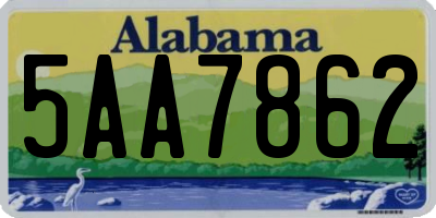 AL license plate 5AA7862