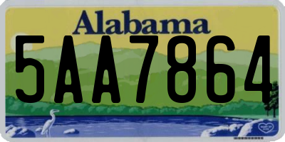 AL license plate 5AA7864