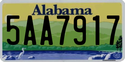AL license plate 5AA7917