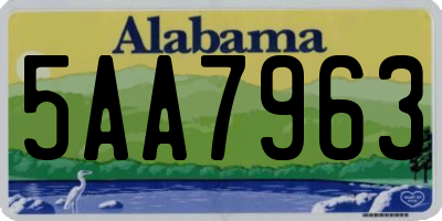 AL license plate 5AA7963