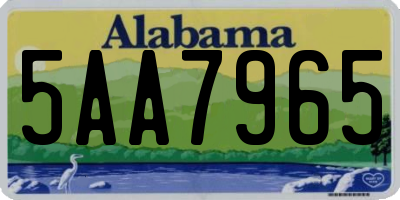 AL license plate 5AA7965