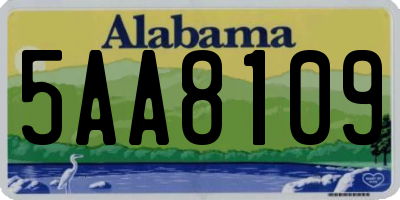 AL license plate 5AA8109