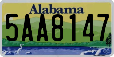 AL license plate 5AA8147