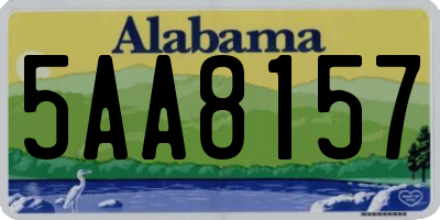 AL license plate 5AA8157