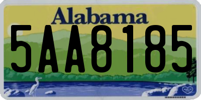 AL license plate 5AA8185