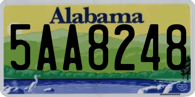 AL license plate 5AA8248