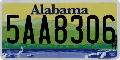 AL license plate 5AA8306