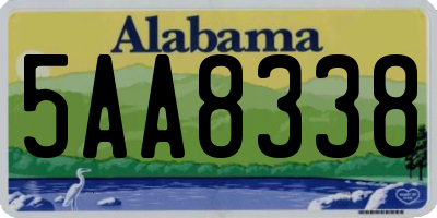 AL license plate 5AA8338