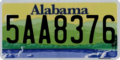 AL license plate 5AA8376