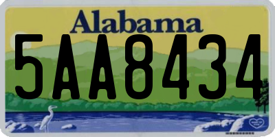 AL license plate 5AA8434