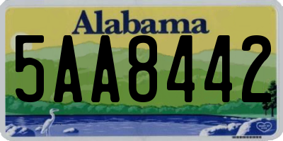AL license plate 5AA8442