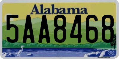 AL license plate 5AA8468