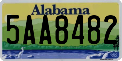 AL license plate 5AA8482