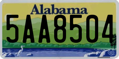 AL license plate 5AA8504