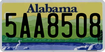 AL license plate 5AA8508