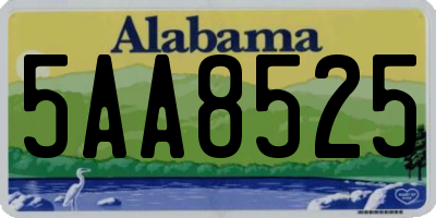 AL license plate 5AA8525