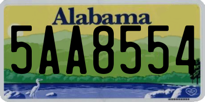 AL license plate 5AA8554