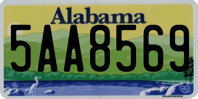 AL license plate 5AA8569