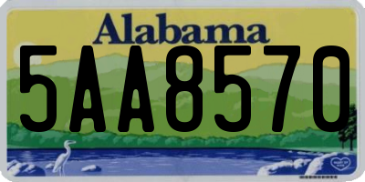 AL license plate 5AA8570