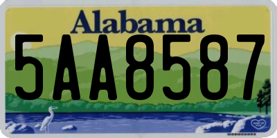 AL license plate 5AA8587