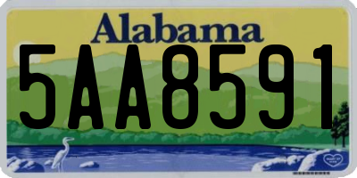 AL license plate 5AA8591