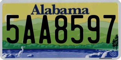 AL license plate 5AA8597