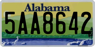AL license plate 5AA8642