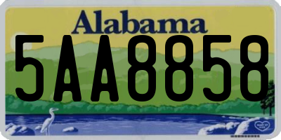 AL license plate 5AA8858