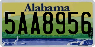 AL license plate 5AA8956