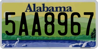 AL license plate 5AA8967