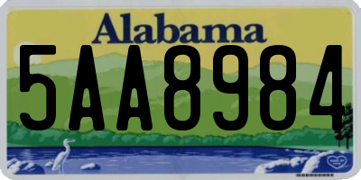 AL license plate 5AA8984
