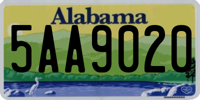 AL license plate 5AA9020