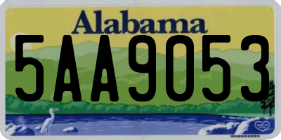 AL license plate 5AA9053