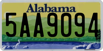 AL license plate 5AA9094