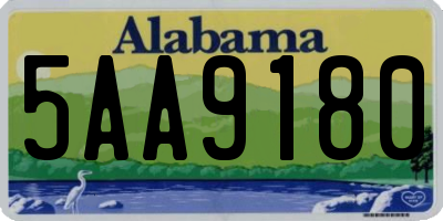 AL license plate 5AA9180