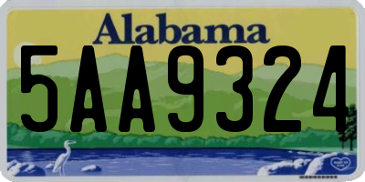 AL license plate 5AA9324